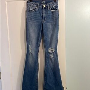 Edgely size 2 Distressed Flare Leg 5 Pocket Women’s Jeans
